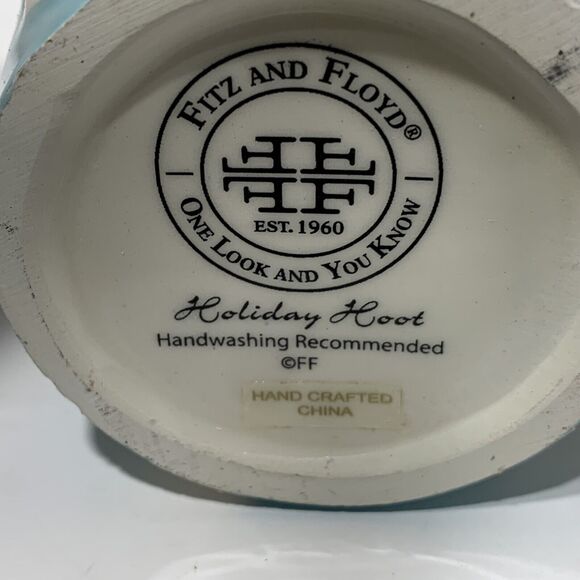 2016 Fitz And Floyd Holiday Hoot 14 Oz Santa Mug - Picture 5 of 5